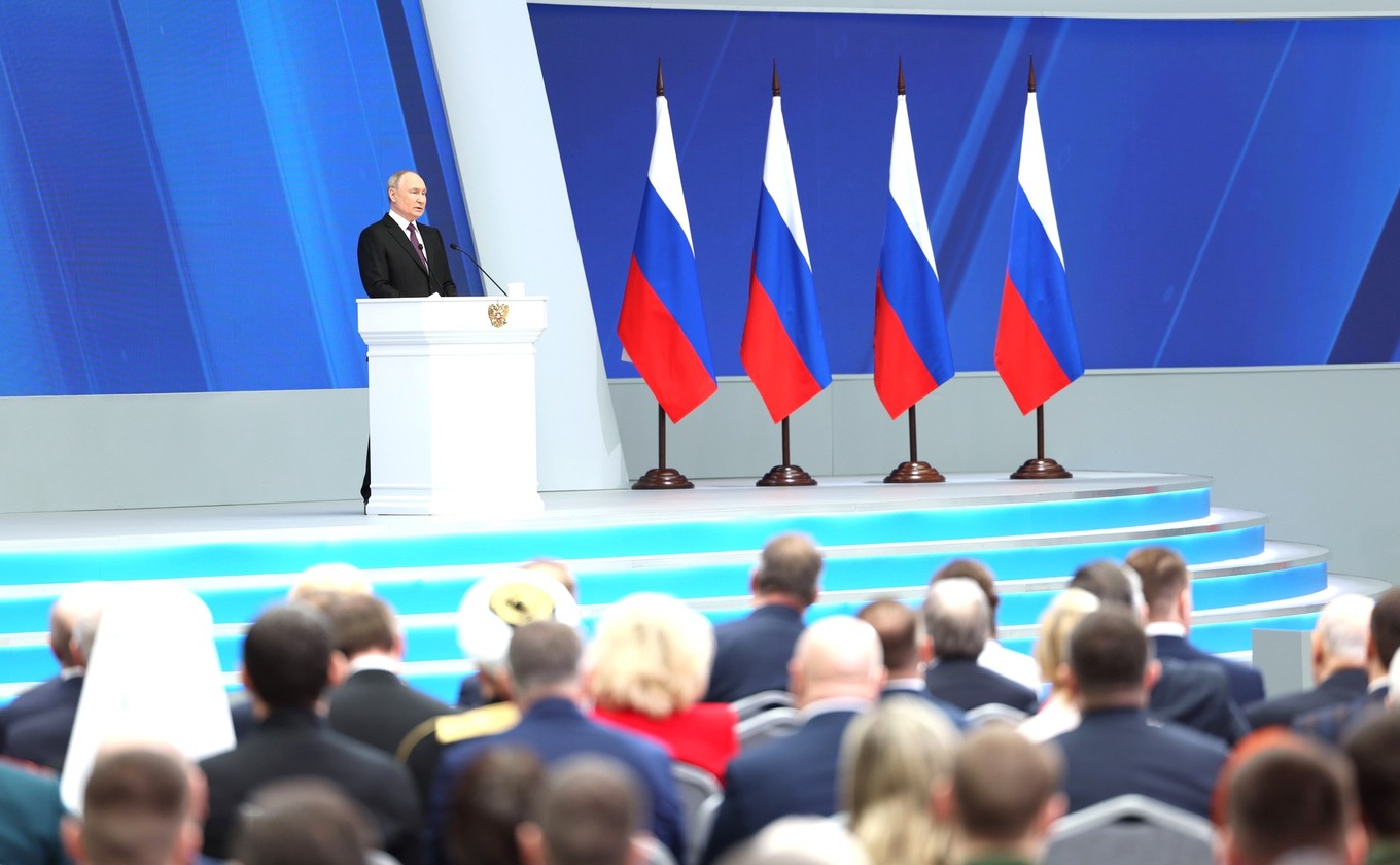 Vladimir Poutine devant l'Assemblée fédérale