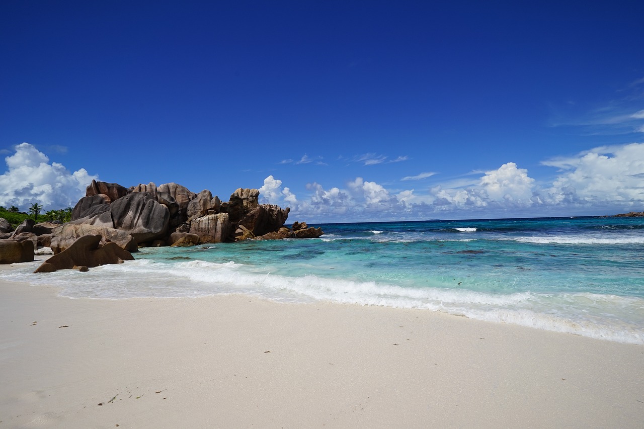 beach, seychelles, sea